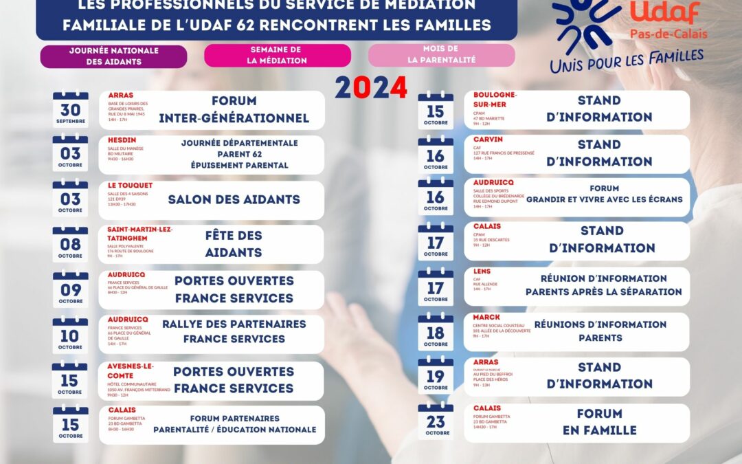 Les professionnels du service de médiation familiale de l’udaf 62 rencontrent les familles