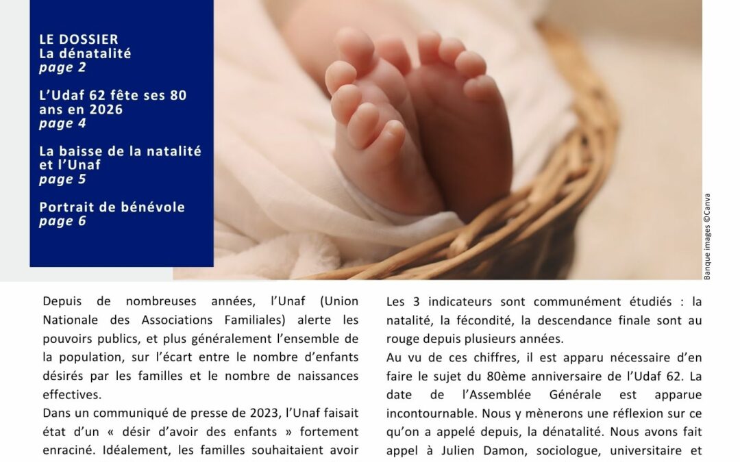 L@ Lettre de l&rsquo;Udaf 62 – Mai 2026